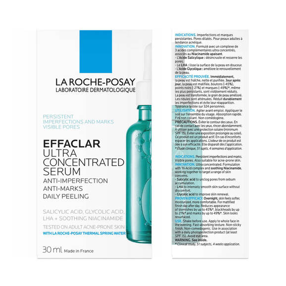 La Roche-Posay EFFA DUO(+) Serum 30ml – ultra-concentrated serum targeting blemishes, breakouts, and imperfections