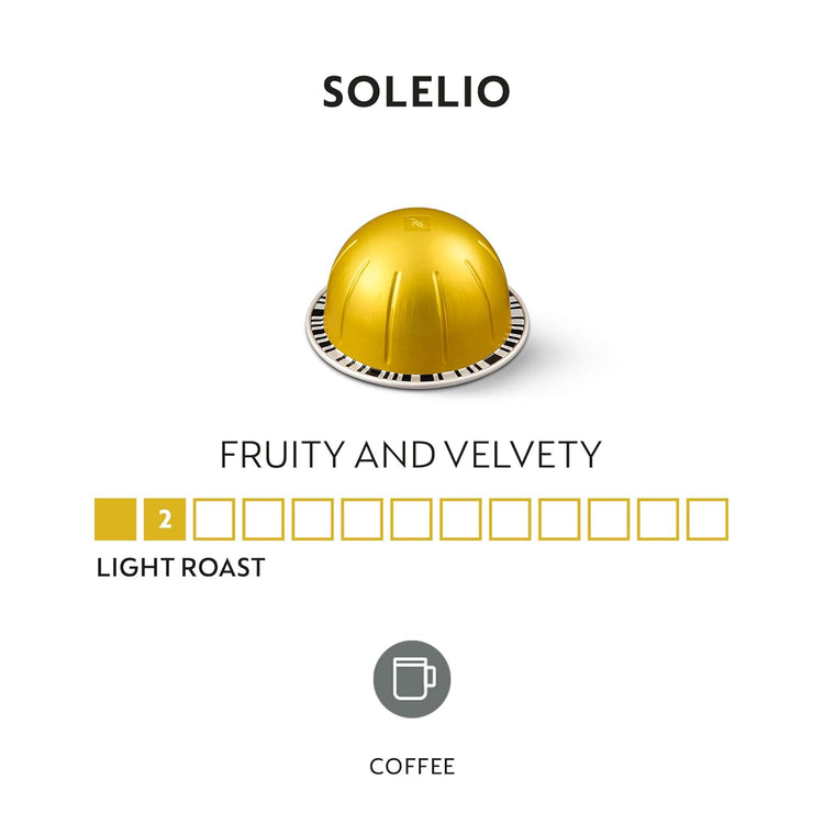Nespresso Vertuo Line Solelio, Mild Roast Coffee, 60 Capsules