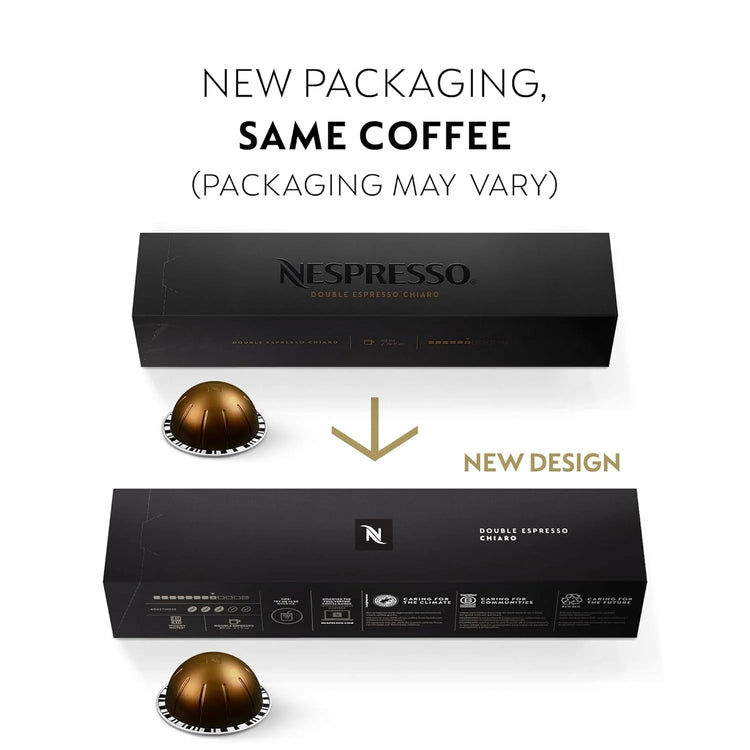Nespresso VertuoLine Double Espresso Chiaro Medium Roast Coffee Capsules