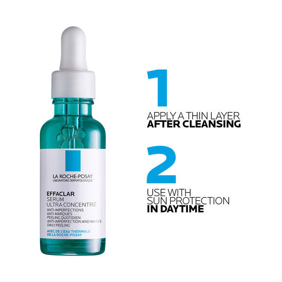 La Roche-Posay EFFA DUO(+) Serum 30ml – ultra-concentrated serum targeting blemishes, breakouts, and imperfections