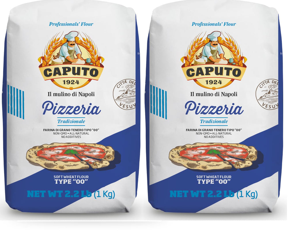 Antimo Caputo Pizzeria 00 Flour (Blue) 2.2 LB - Pack of 2 (Total 4.4 LBS)