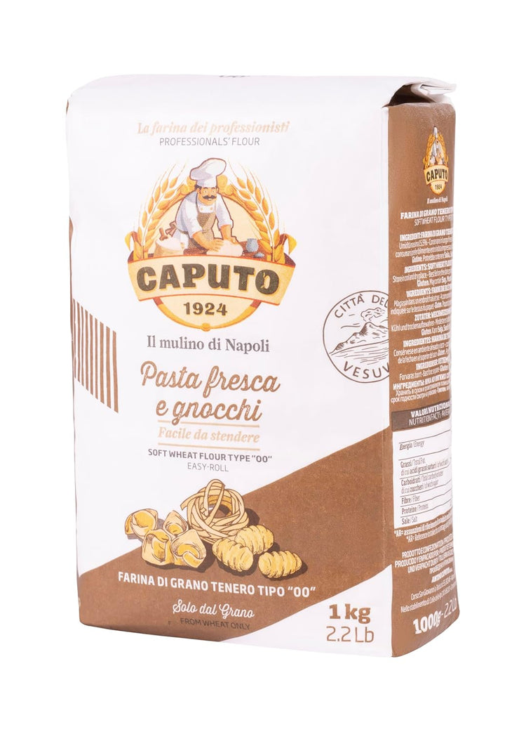 00 Antimo Caputo Pasta & Gnocchi Flour 2.2 Lb Bag- Italian Double Zero Grain Type - Extracted Wheat Blend - All Natural for Pasta Fresca Dough (2.2LB Bag)