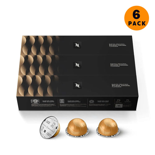 Nespresso Vertuo Line Golden Caramel, Medium Roast Coffee, 60 Capsules