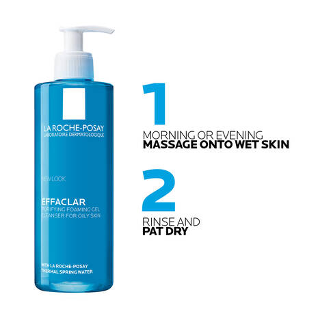 La Roche-Posay EFFACLAR Gel Moussant 400ml – foaming facial wash for oily and acne-prone skin