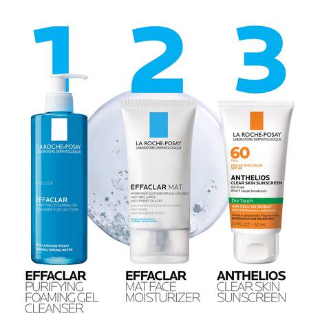 La Roche-Posay EFFACLAR Gel Moussant 400ml – foaming facial wash for oily and acne-prone skin