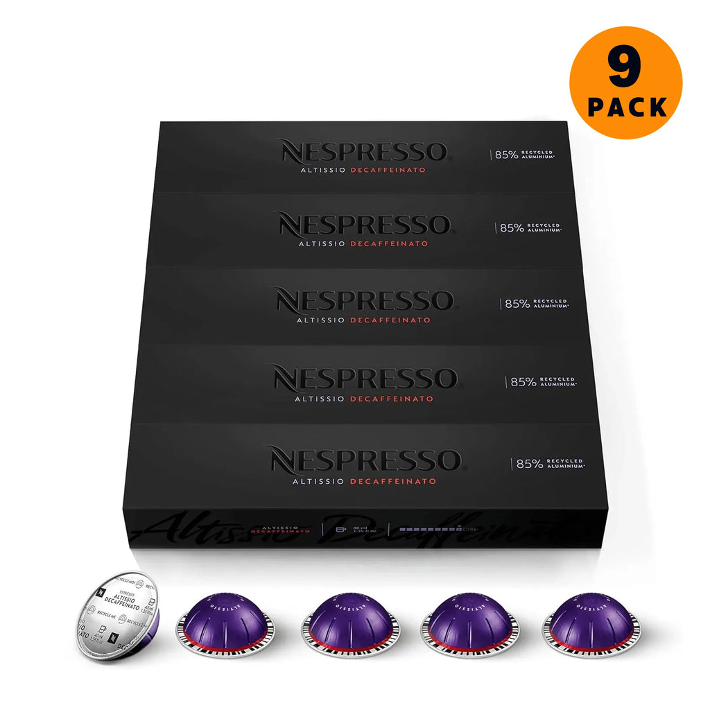 Nespresso VertuoLine Altissio Decaffeinato Dark Roast Espresso Coffee Capsules