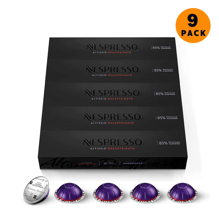 Nespresso VertuoLine Altissio Decaffeinato Dark Roast Espresso Coffee Capsules