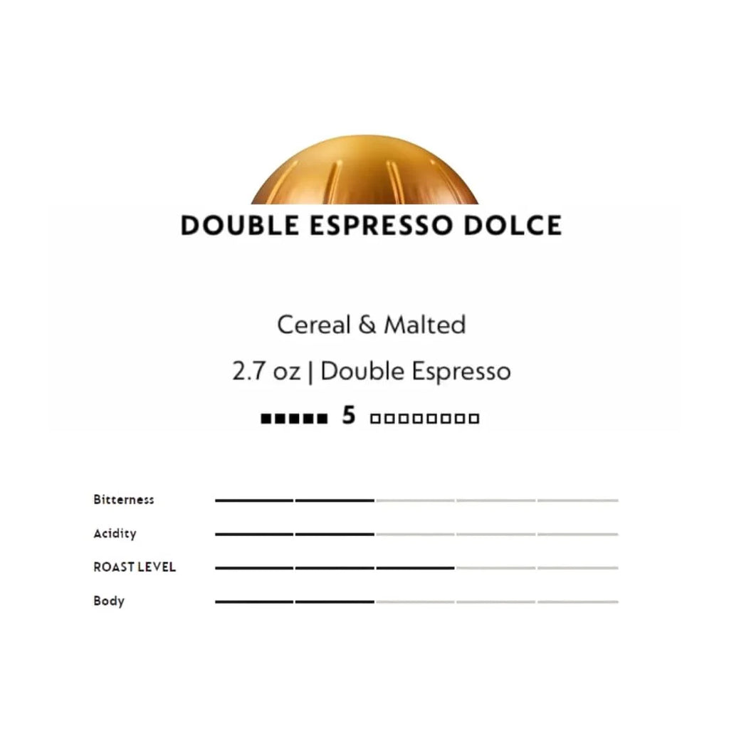 Nespresso VertuoLine Double Espresso Dolce Coffee Capsules
