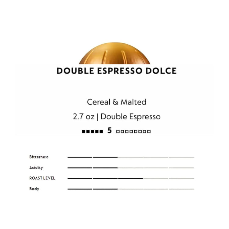 Nespresso VertuoLine Double Espresso Dolce Coffee Capsules