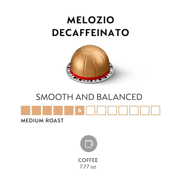 Nespresso VertuoLine Melozio Decaffeinato Medium Roast Espresso Capsules