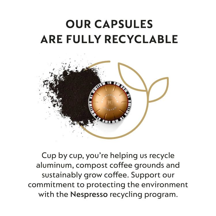Nespresso VertuoLine Melozio Decaffeinato Medium Roast Espresso Capsules